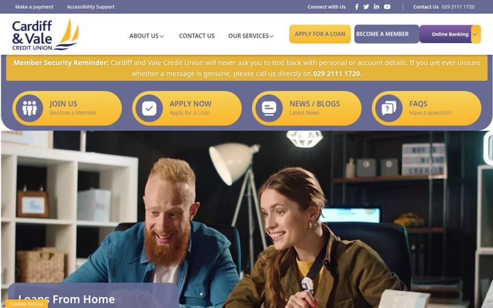 Screenshot of cardiffcu.com
