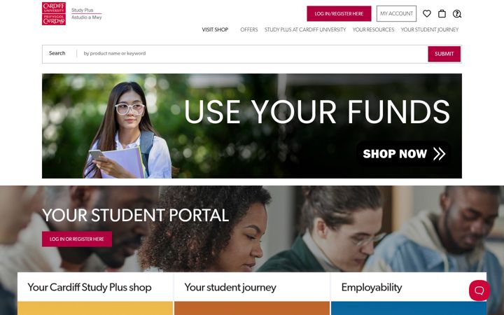 Screenshot of cardiffstudyplus.co.uk
