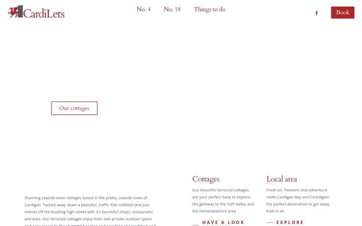Screenshot of cardilets.co.uk