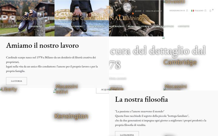 Screenshot of cardinalescarpe.it