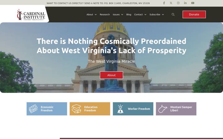 Screenshot of cardinalinstitute.com