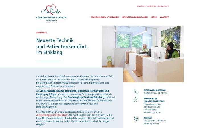 Screenshot of cardio-nuernberg.de