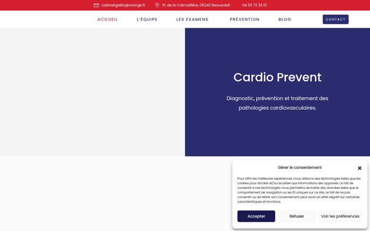 Screenshot of cardio-prevent.fr