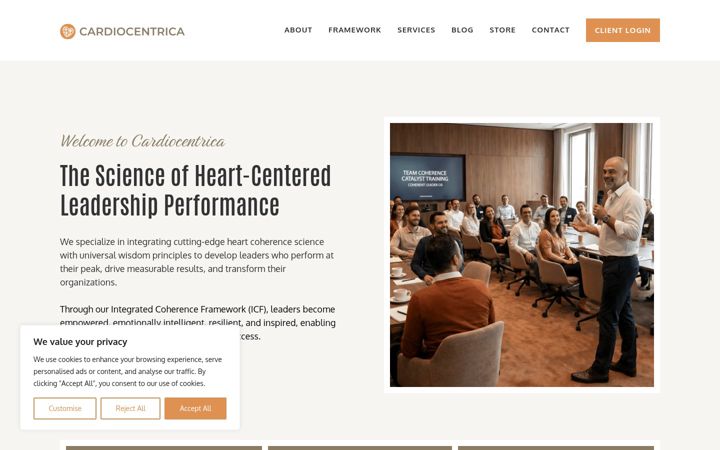Screenshot of cardiocentrica.com