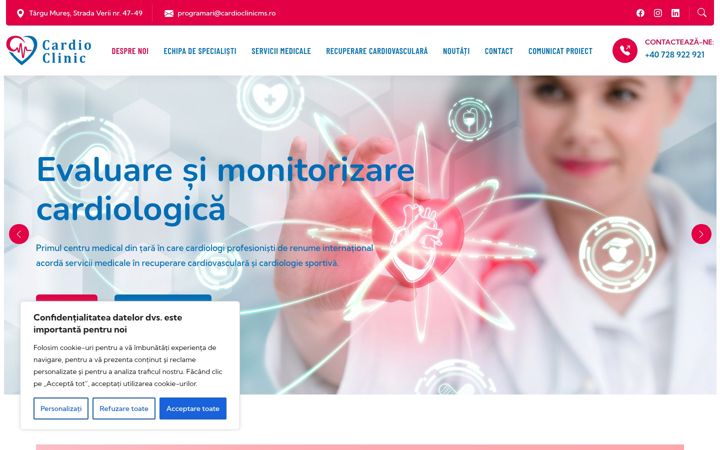 Screenshot του cardioclinicms.ro