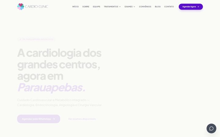 Screenshot of cardioclinicparauapebas.com.br