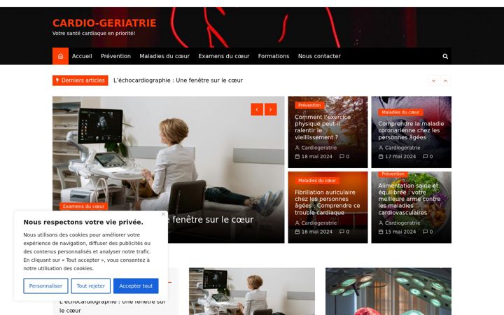 Screenshot of cardiogeriatrie.com