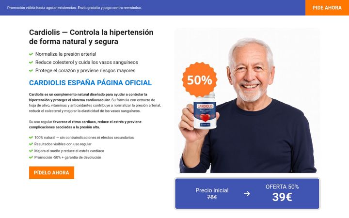 Screenshot of cardiolisespana.com