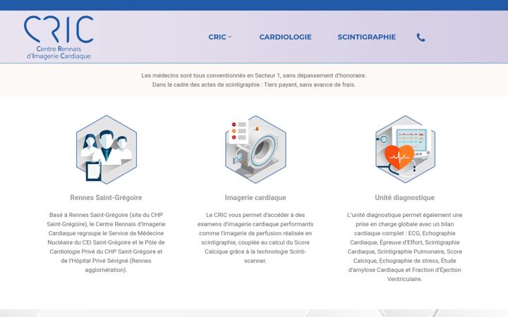 Screenshot of cardiologie-rennes.fr