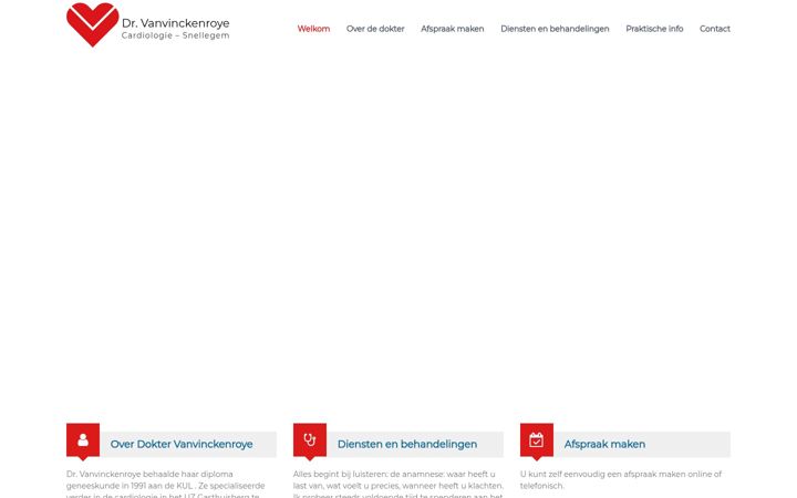 Screenshot of cardiologievanvinckenroye.be