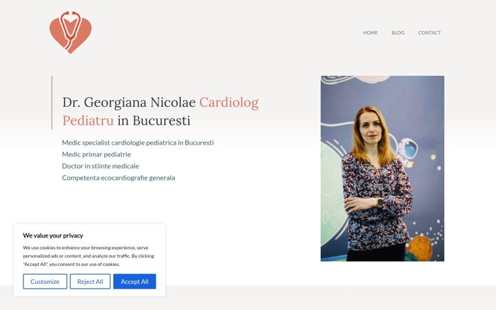Screenshot of cardiologpediatru.ro