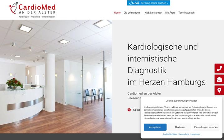 Screenshot του cardiomed-alster.de