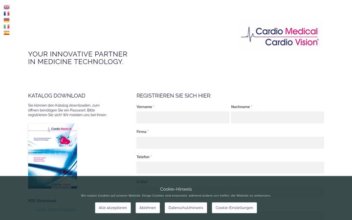 Screenshot of cardiomedical.de