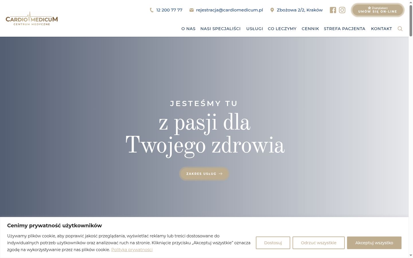 Snimka zaslona bannera za privolu prikazanog prije bilo kakve interakcije