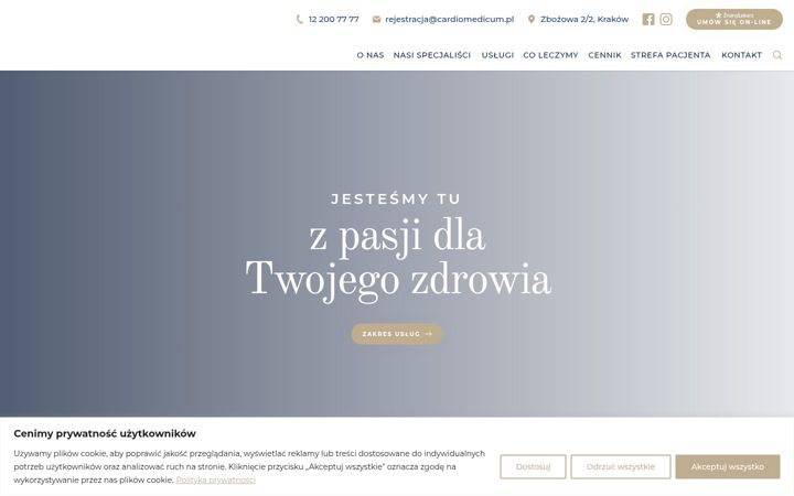 Screenshot of cardiomedicum.pl