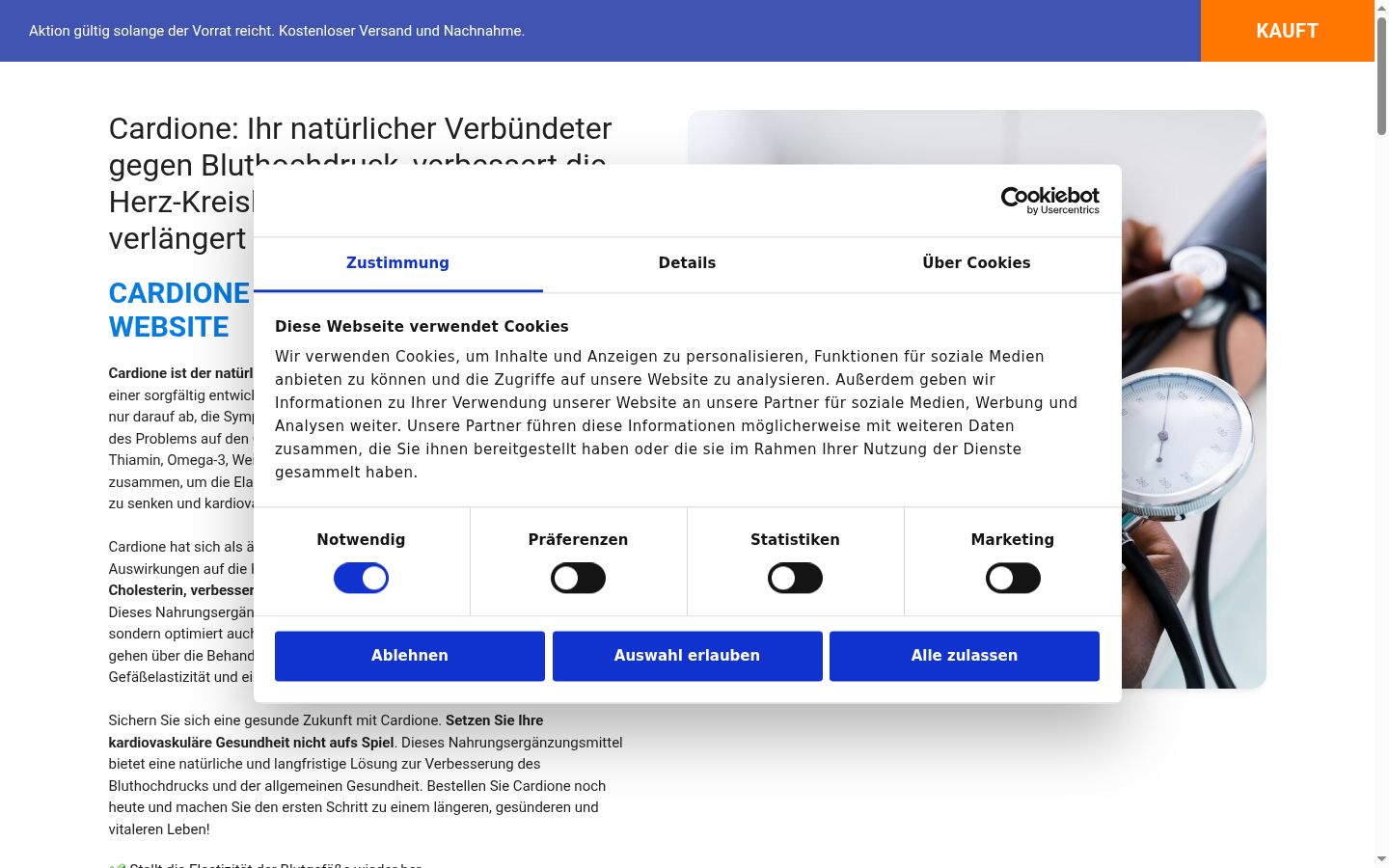 Captură de ecran a bannerului de consimțământ afișat înainte de orice interacțiune