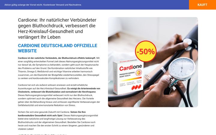 Screenshot of cardionedeutschland.com
