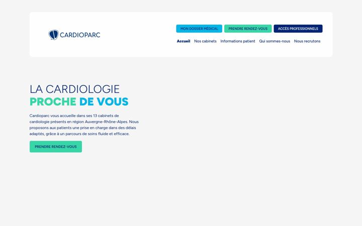 Screenshot of cardioparc.fr