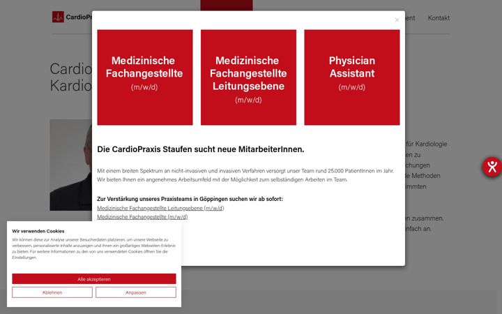 Screenshot of cardiopraxis-staufen.de