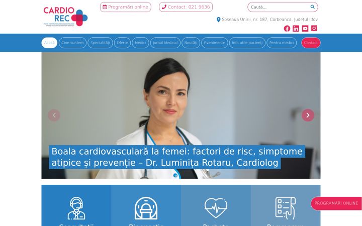 Screenshot of cardiorec.com