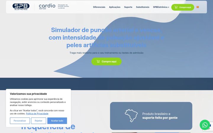 Screenshot of cardiosense.com.br