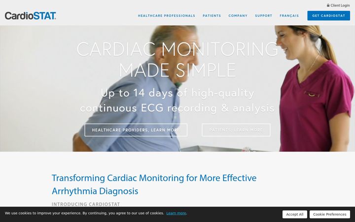Screenshot of cardiostat.com