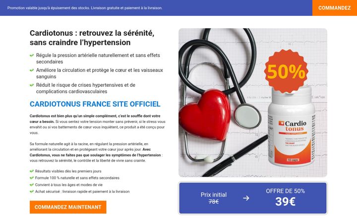 Screenshot of cardiotonusfrance.com