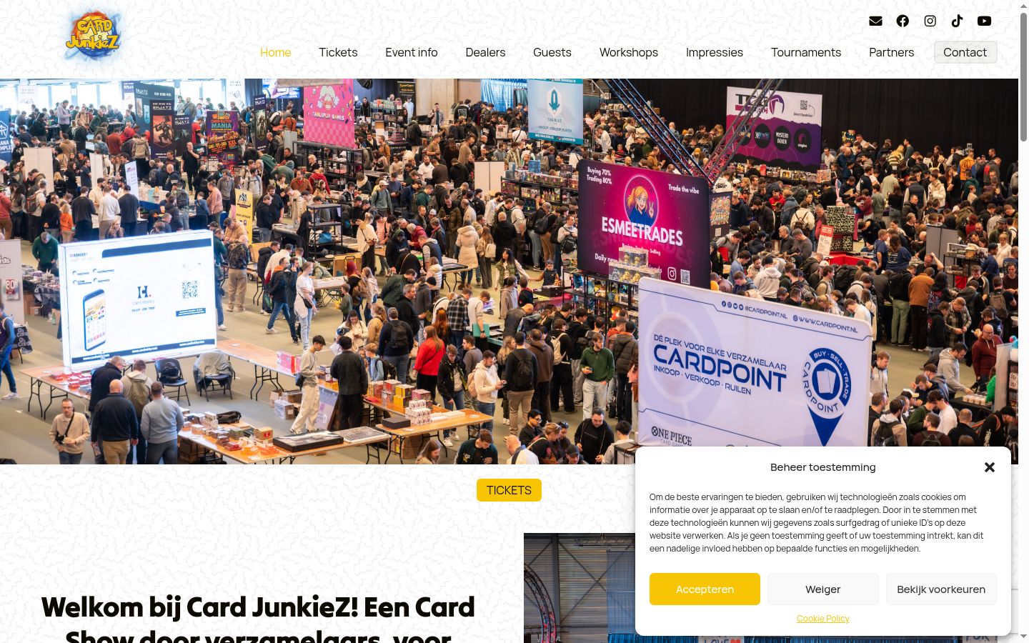 Screenshot of the consent banner shown before any interaction