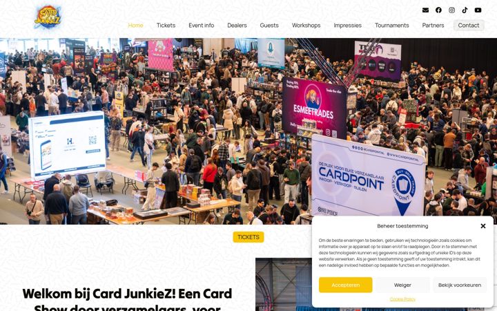 Screenshot of cardjunkiez.be