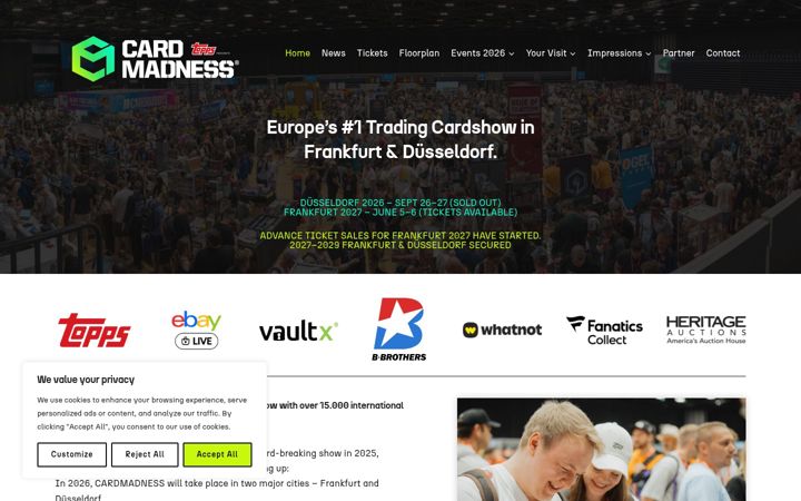 Skjámynd af cardmadness.eu