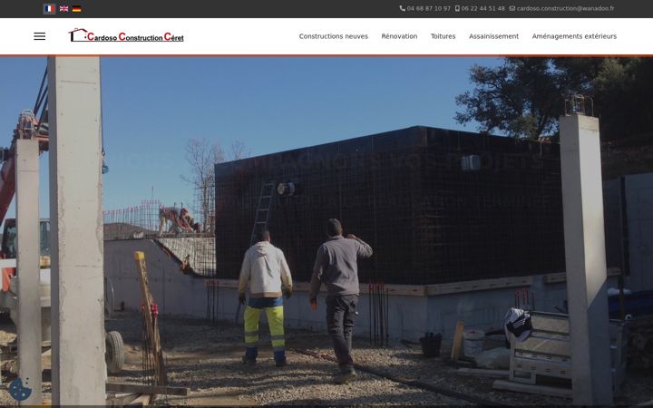 Screenshot of cardoso-construction-ceret.com