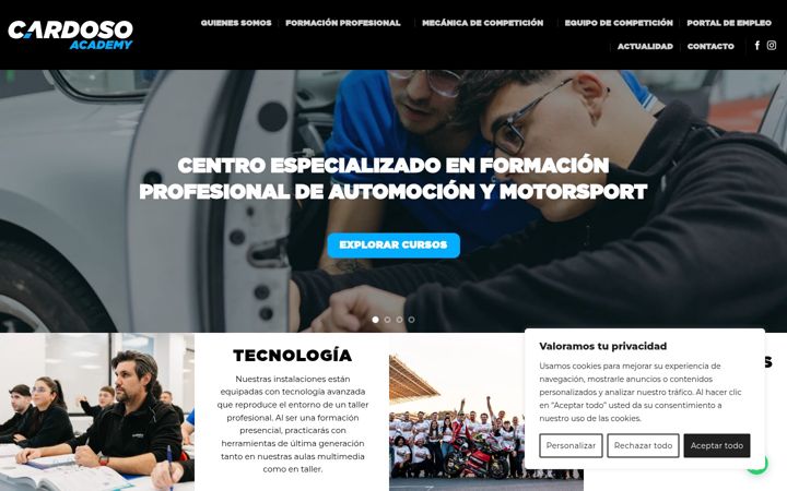 Screenshot of cardosoacademy.com