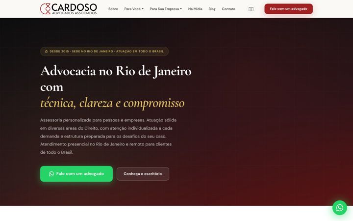 Screenshot of cardosoadv.com.br
