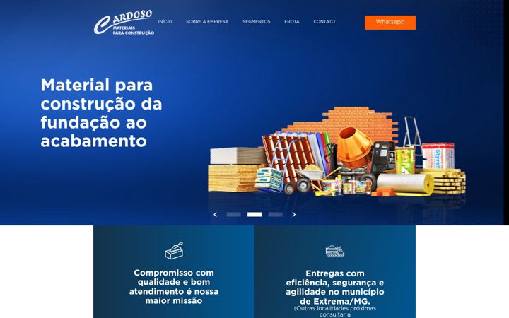 Screenshot of cardosomateriaisconstrucao.com.br