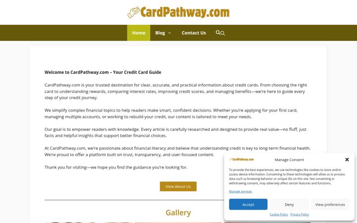 Screenshot of cardpathway.com