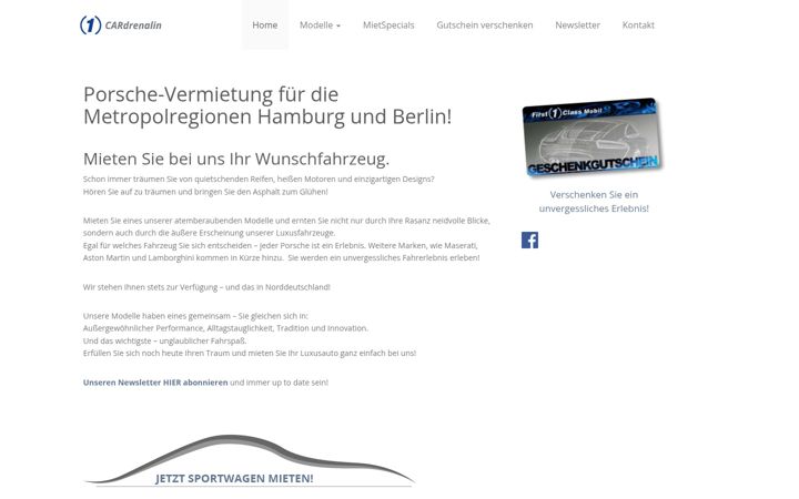Screenshot of cardrenalin.com
