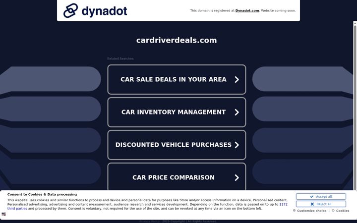 Screenshot of cardriverdeals.com
