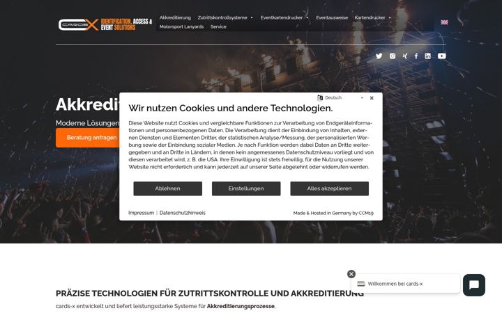 Screenshot of cards-x-ccess.com