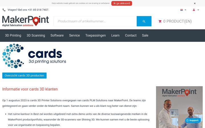 Screenshot of cards3dprinting.com
