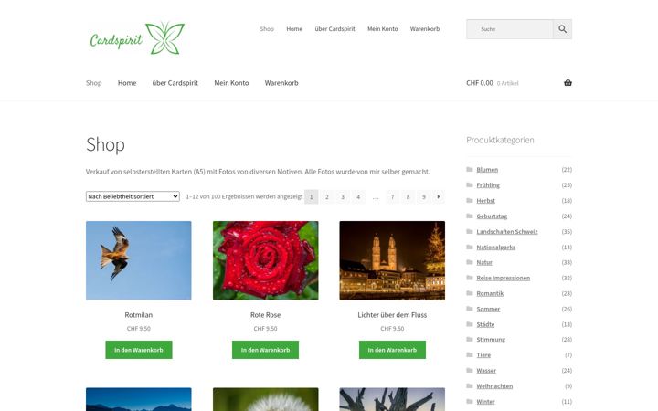 Screenshot of cardspirit.ch