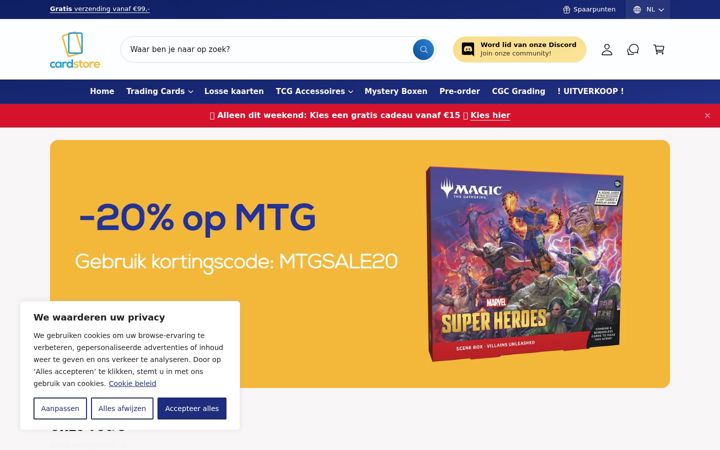 Skjámynd af cardstore.nl