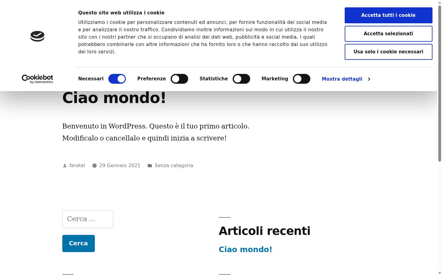 Screenshot tal-banner tal-kunsens muri qabel kwalunkwe interazzjoni