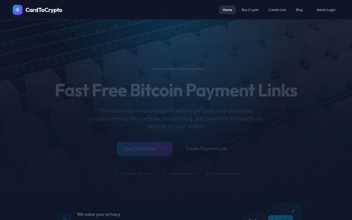 Screenshot of cardtocrypto.online