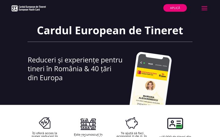 Screenshot of carduldetineret.ro