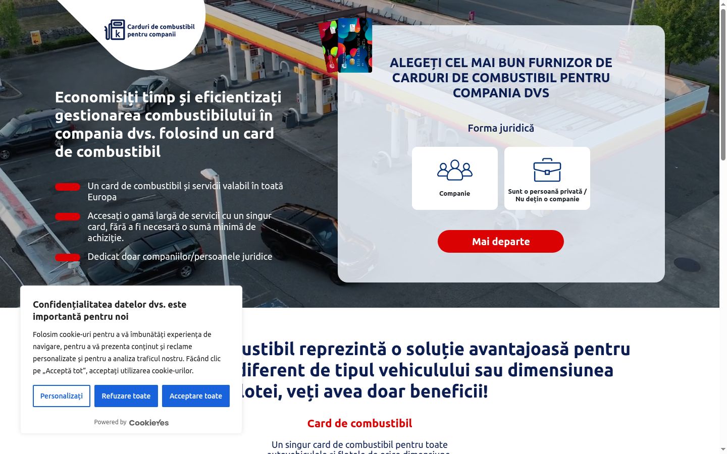 Snímek obrazovky baneru souhlasu zobrazeného před jakoukoli interakcí