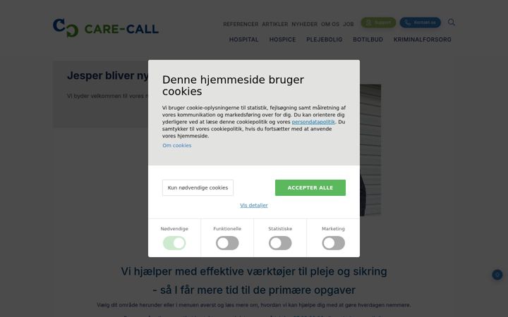 Screenshot of care-call.dk