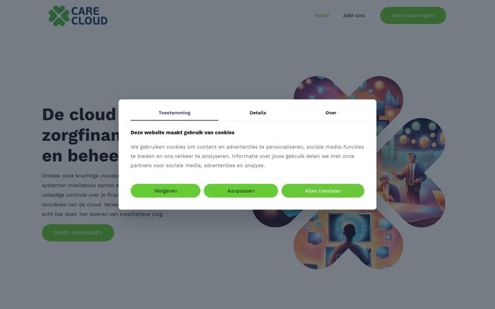 Screenshot of care-cloud.nl
