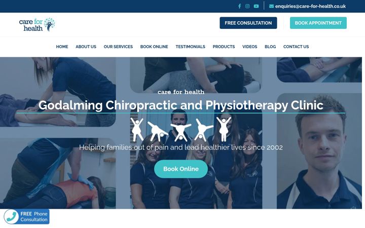 Screenshot of care-for-health.co.uk