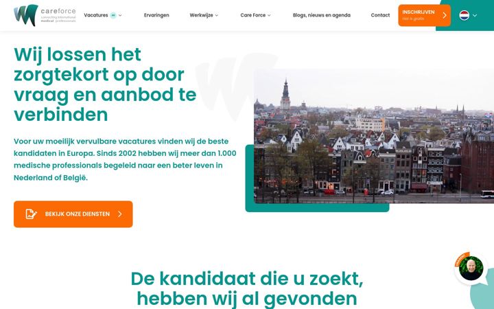 Screenshot of care-force.nl