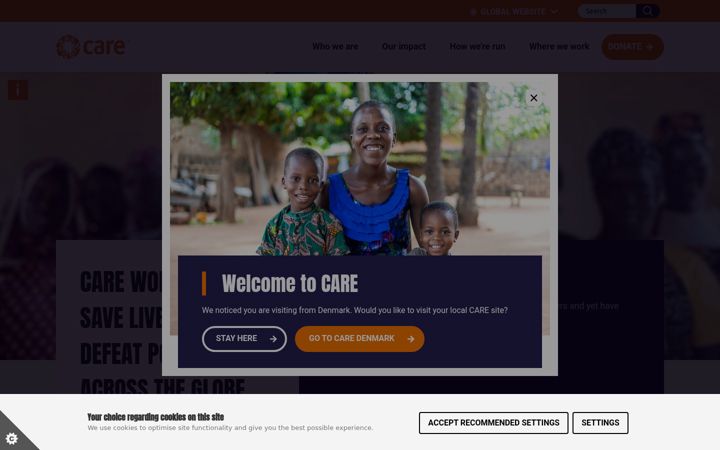 Screenshot ta' care-international.org